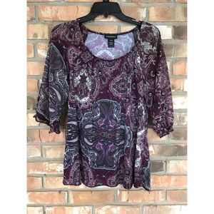Lane Bryant Paisley Top    14/16